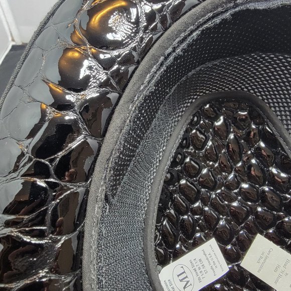 Ashbury Ace Fedora Black Mesh w/ Green Suede - American Hat Makers MED/LG - RARE - Picture 8 of 9